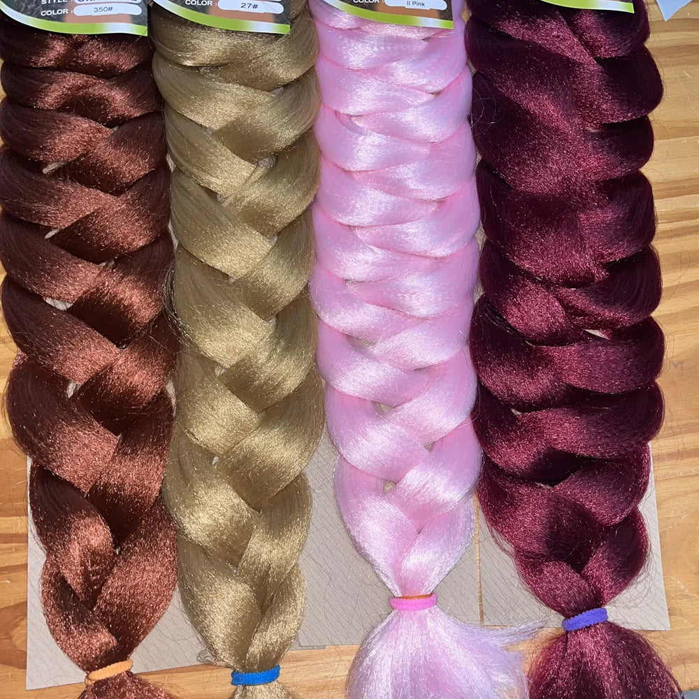 82 Inch Long Jumbo Braiding Hair Synthetic Braids Crochet Hair Extensions 165g Pre Stretched Braid Wholesale For Black Women