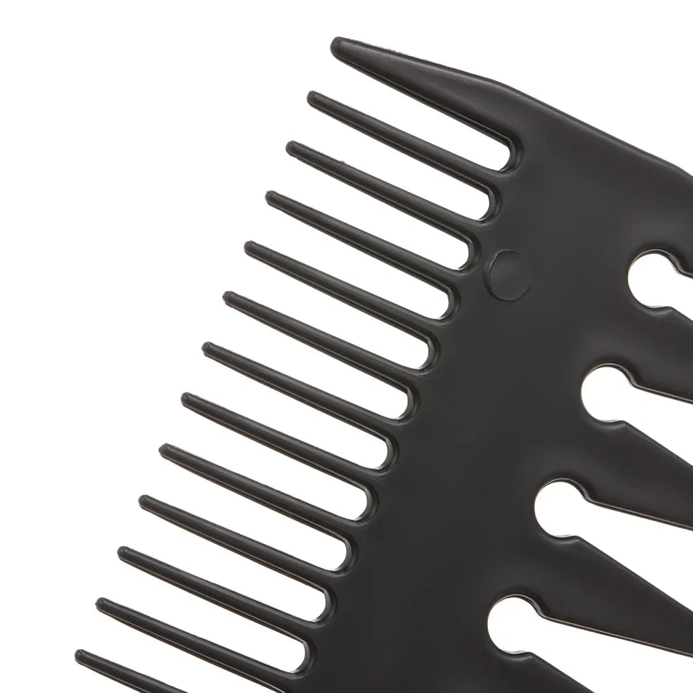 Three in one plastic wide tooth exfoliating comb, anti-static men's hair styling tool，Special for real hair wigs