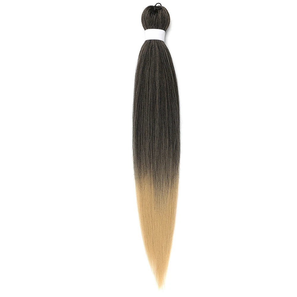 26 Inch Pre Stretched Braiding Hair Synthetic Easy Hair Yaki Straight Braids Wholesale Professional Hot Setting Set For Women