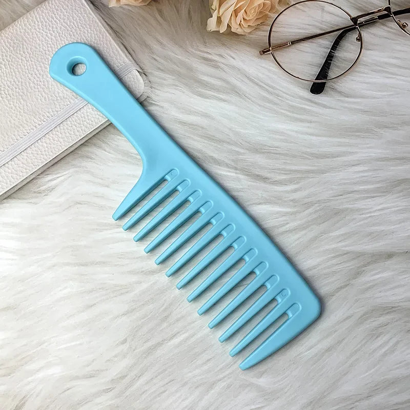 Hairdressing comb heat-resistant women wet hook curly hair brush professional salon styling comb tool，Special for real hair wigs