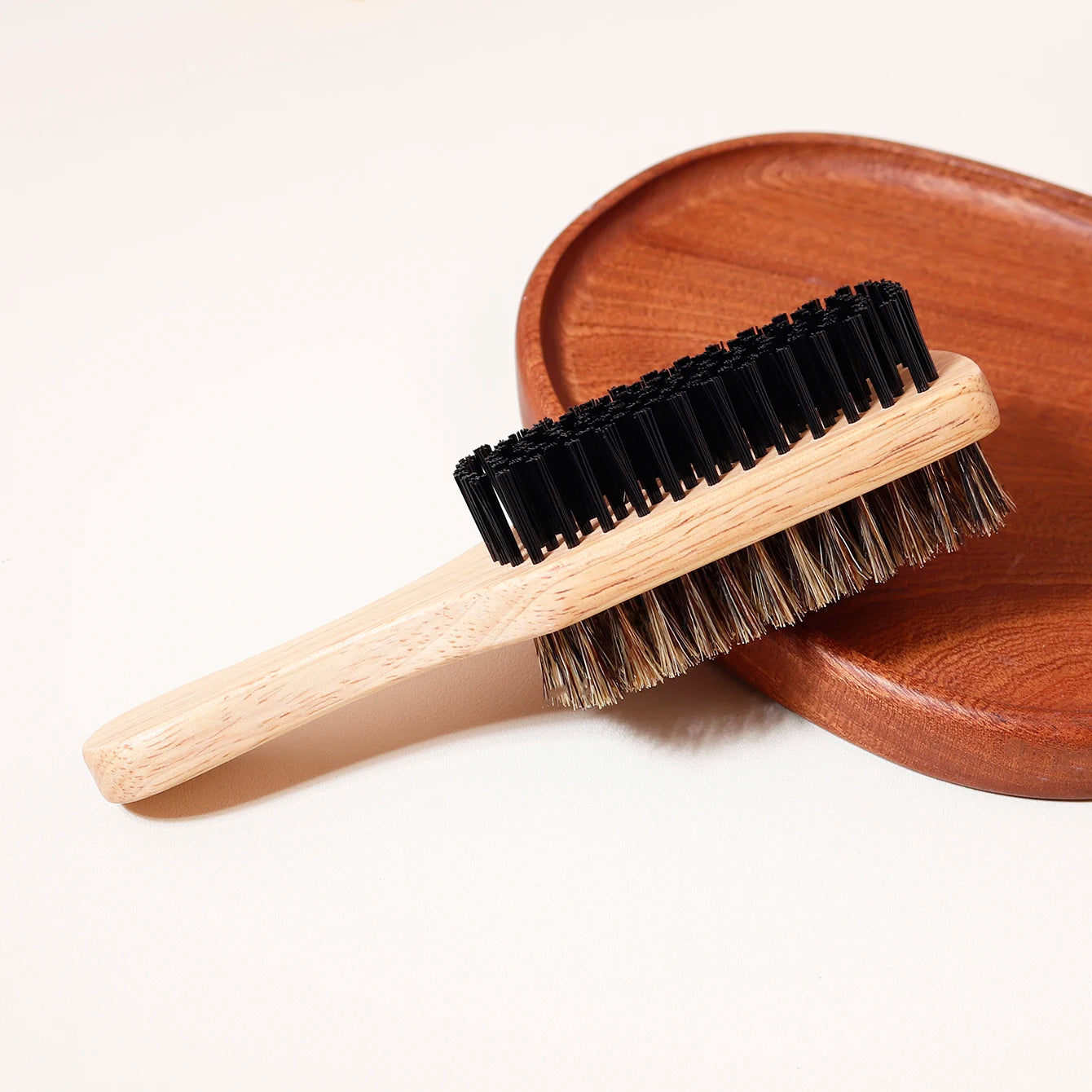 Double sided brush 1pc, soft and hard finishing and smoothing hair brush, hair styling brush，Special for real hair wigs