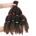 Afro Kinky Twist Braiding Hair 12 Inch Pre Fluffied Afro Kinky Hair Synthetic Bulk Hair Extensions For Women Ombre Braiding Hair