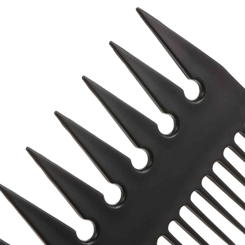 Three in one plastic wide tooth exfoliating comb, anti-static men's hair styling tool，Special for real hair wigs