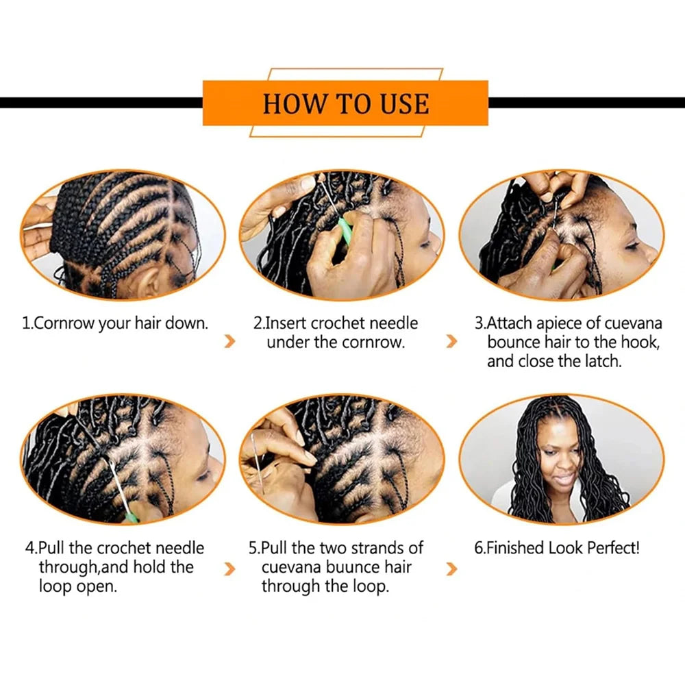 18inch Synthetic Gypsy Goddess Faux Locs Crochet Hair 24s/p Curly Twist Soft Pre-Looped Braids Dreadlocks Extensions for Women