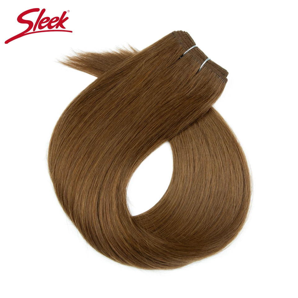 Sleek Peruvian Straight Human Hair Double Drawn Natural Human Hair Weave Bundles Highlight P4/27 P6/613 Remy Human Hair Bundle