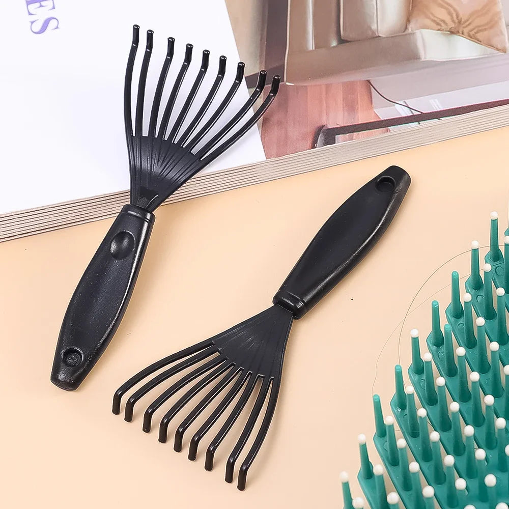 Plastic Mini Comb Cleaner Embedded Hair Brush Hair Remover Household Handle Cleaning Brushes Cleaners Special for real hair wigs