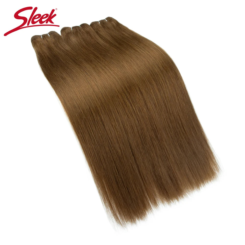 Sleek Peruvian Straight Human Hair Double Drawn Natural Human Hair Weave Bundles Highlight P4/27 P6/613 Remy Human Hair Bundle