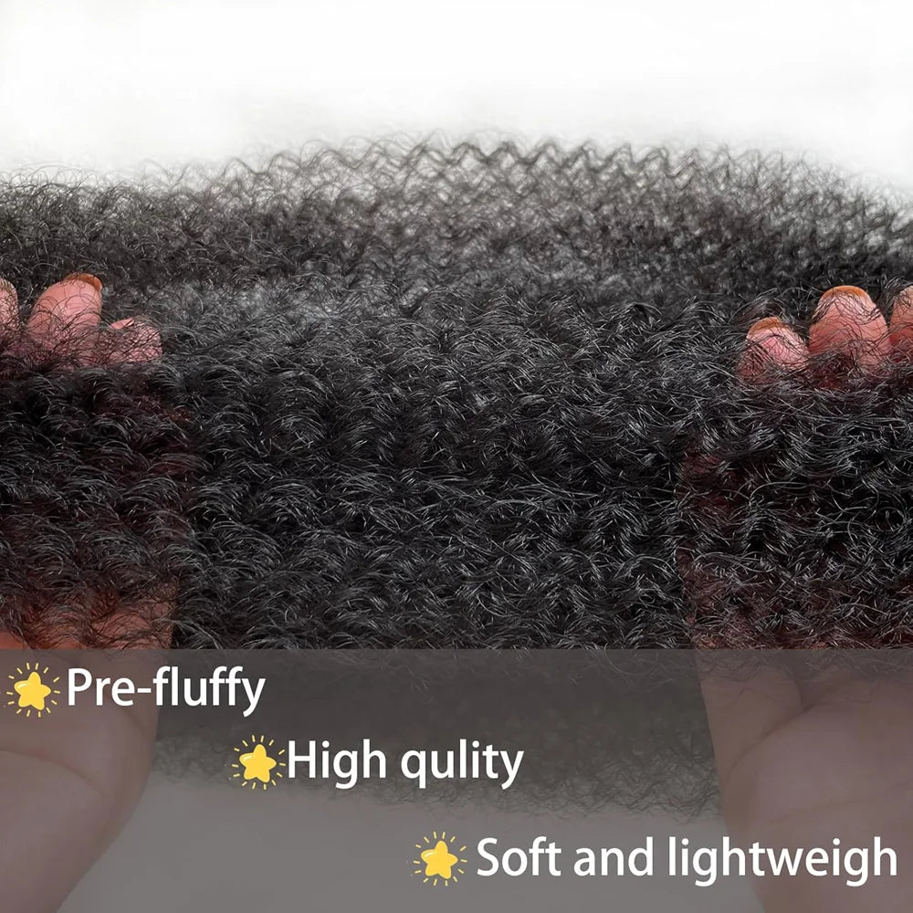 Synthetic Crochet Braid Hair Kinky Curly Braiding Hair Marley Braids Afro Twist Hair Bulk Extensions Marely Hair For Black Woman