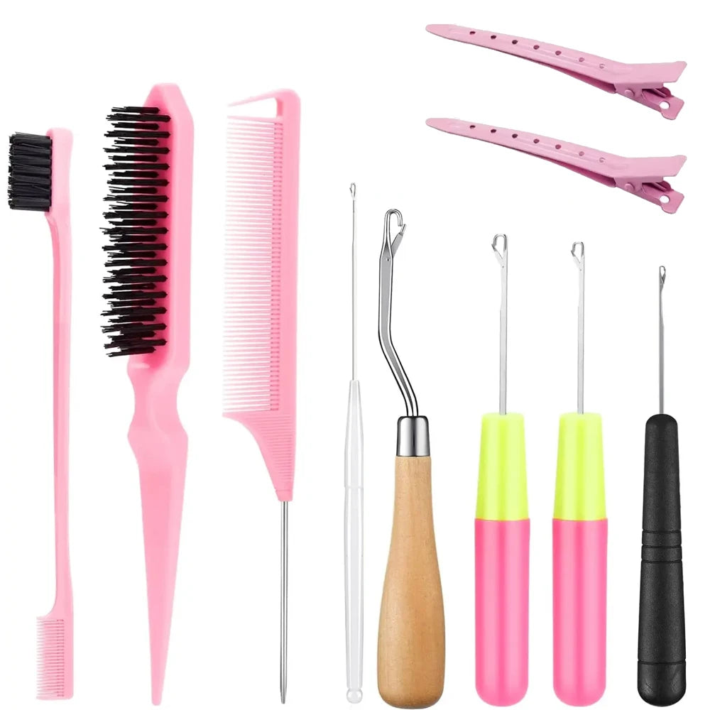 10pcs Crochet Hooks set for Hair Set with Different Size Crochet Needle, Latch Hook for Passion Twist Crochet Hair Extensions