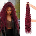 30 inch Long Black Deep Wave Curly Braiding Hair 1/2/3packs Synthetic Ocean Wave Crochet Hair Soft Curly Crochet Hair For Women