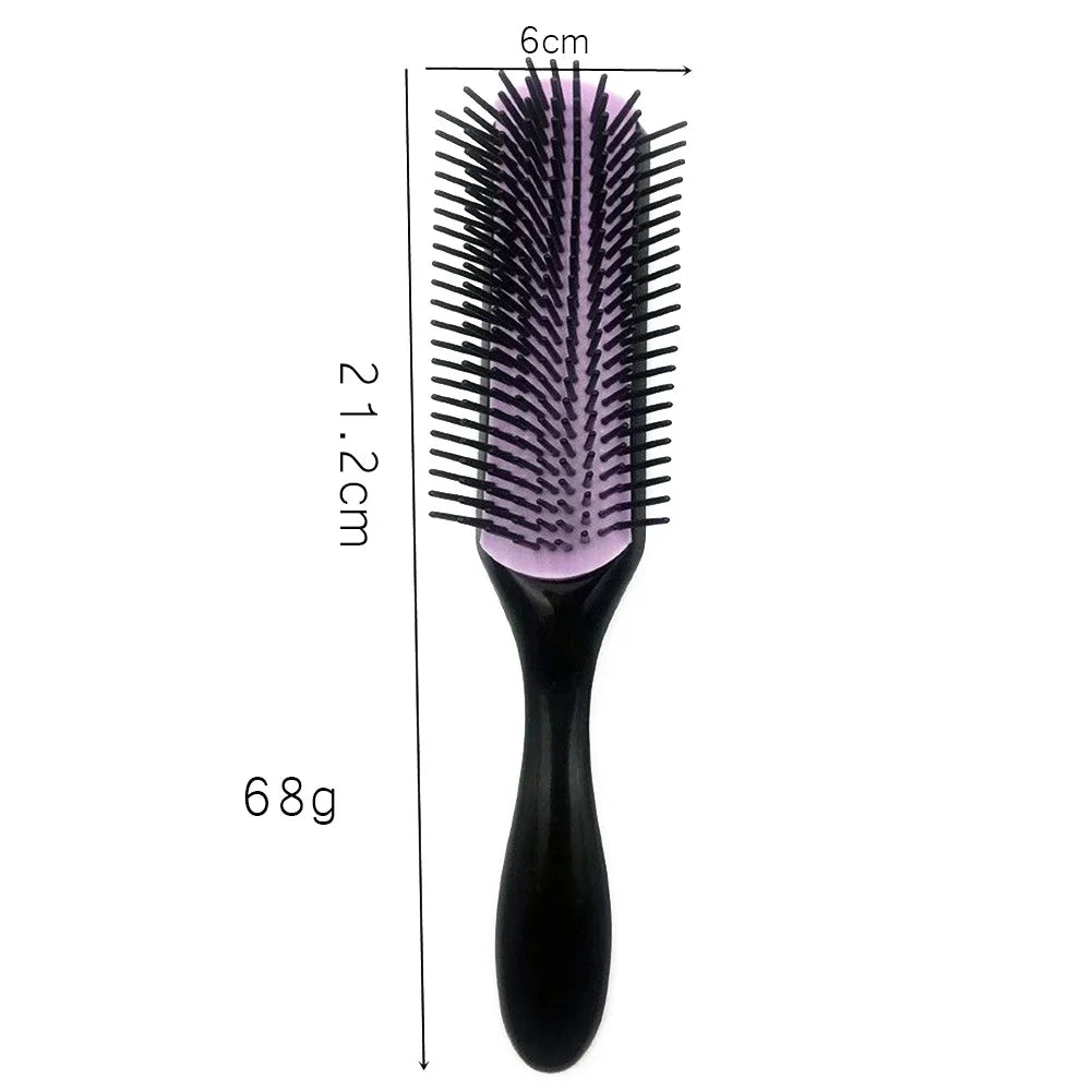 9 Rows Styling Hair Brush Straight Curly Hair Detangling Comb Scalp Massage Detachable Hairbrush Special for Real Hair Wigs