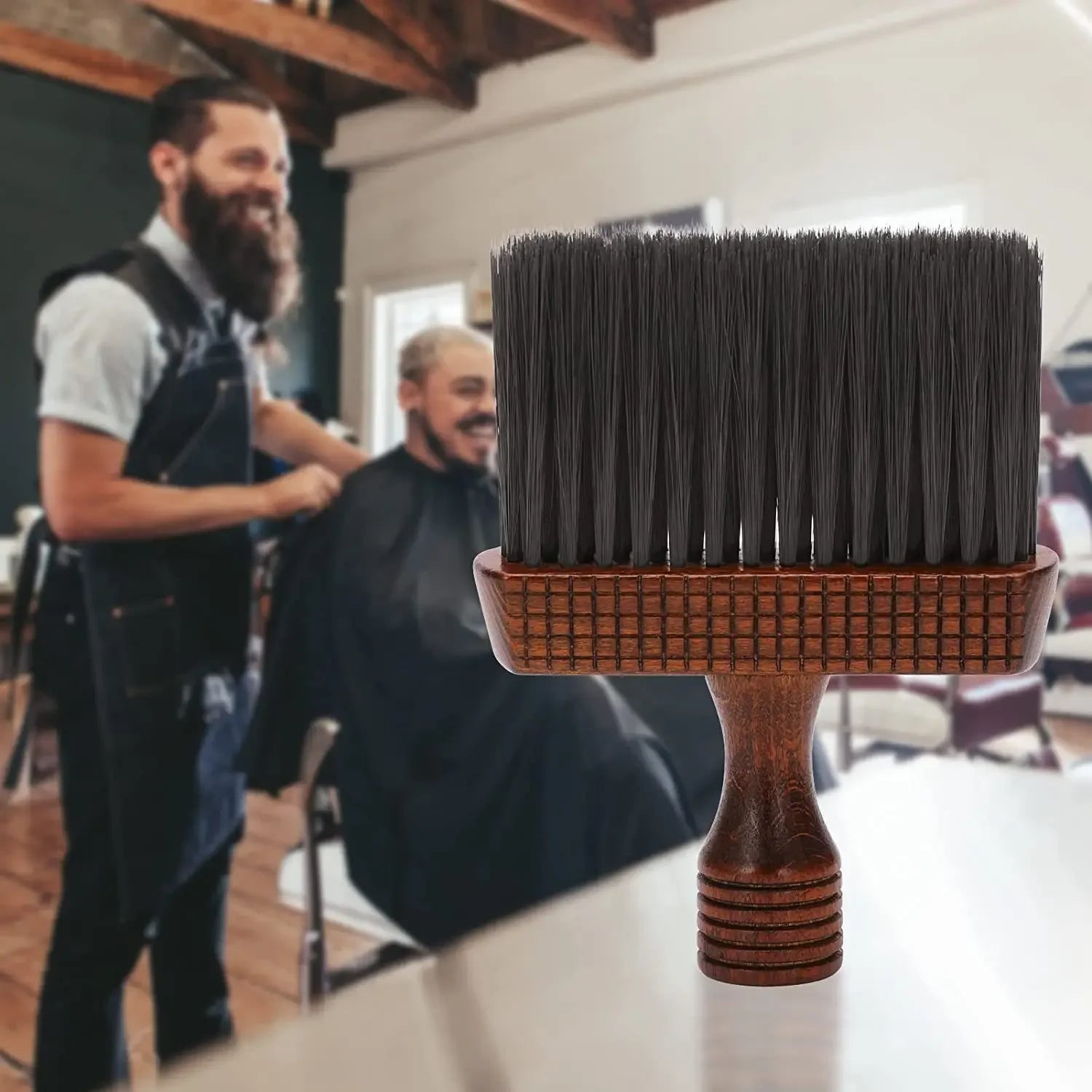 Long handled neck and facial cleaning soft bristle brush professional hair brush salon cleaning tool,Special for real hair wigs
