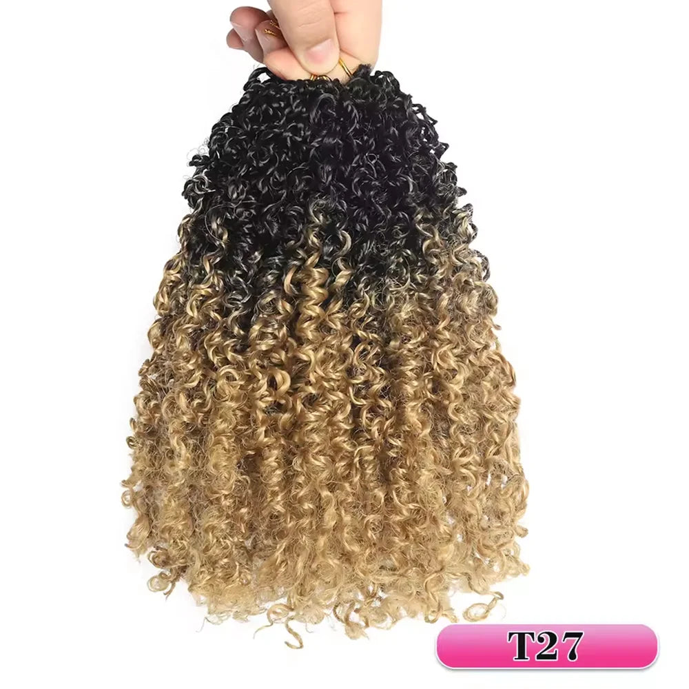 8/10/12Inch Pre-looped Yanky Twist Synthetic Crochet Hair 24s/PCS Pre-twisted Passion Twist Synthetic Braiding Hair Extensions