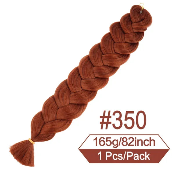 82inch Synthetic Kanekalon Crochet Hair 165g Pre Stretched Braiding Hair Bundle Jumbo Braids Hair Wholesale Extensions For Women