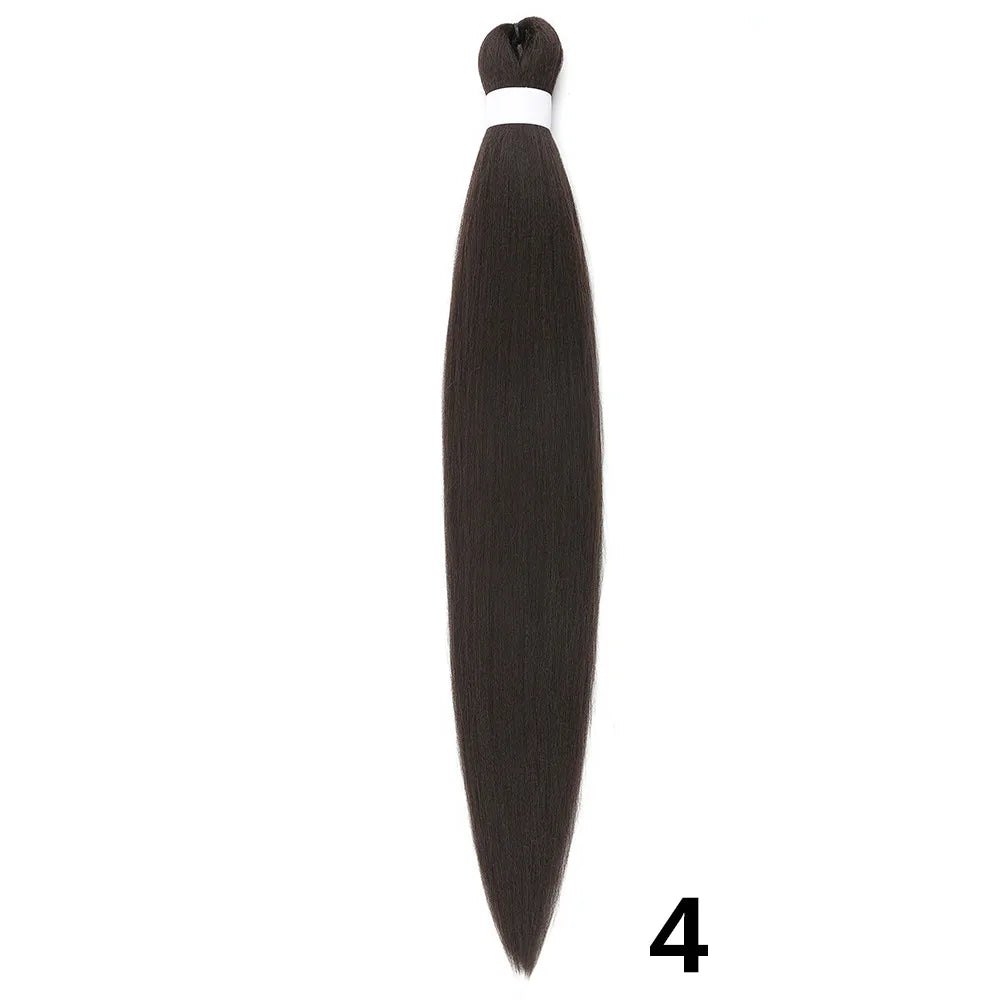26 Inch Pre Stretched Braiding Hair Synthetic Easy Hair Yaki Straight Braids Wholesale Professional Hot Setting Set For Women