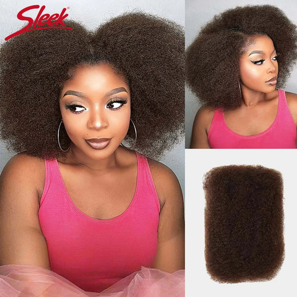 Brazilian QVR Afro Kinky Bulk Human Hair For Braiding Dreadlock Hair 50g/pc Virgin Natural Brown Remy Human Hair Extension