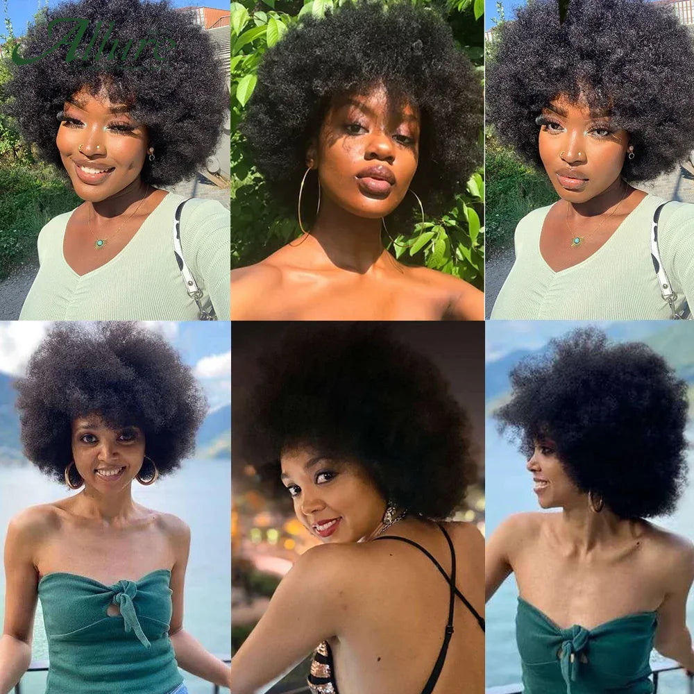10inch Synthetic Afro Wigs Soft Natural Looking and Bouncy 70s Huge Fluffy Puff Wigs for Cosplay And Daily Party Cosplay Costume