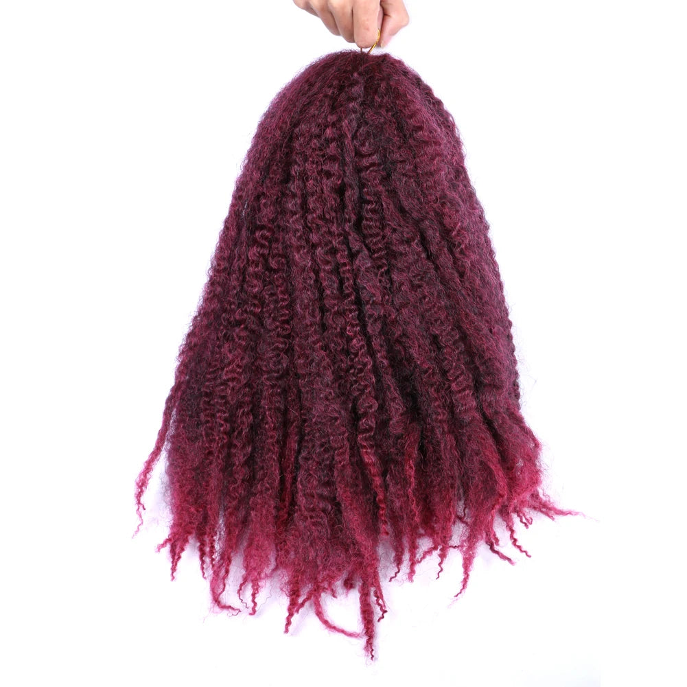 1B/30/27 Synthetic Marley Hair 18 Inch Marley Twist Hair Afro Kinky Curly for Faux Locs Twist Hair Extensions 8strands/Pack