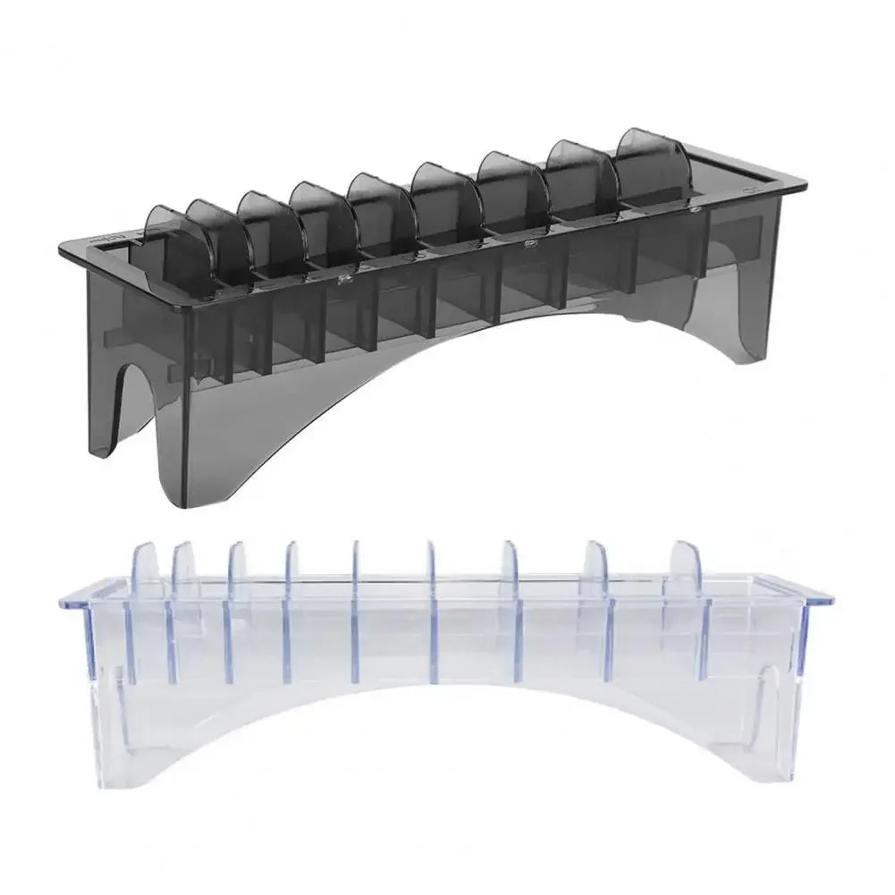 10 grid hair clip protective cover storage box, transparent rectangular guide comb storage box，Special for real hair wigs