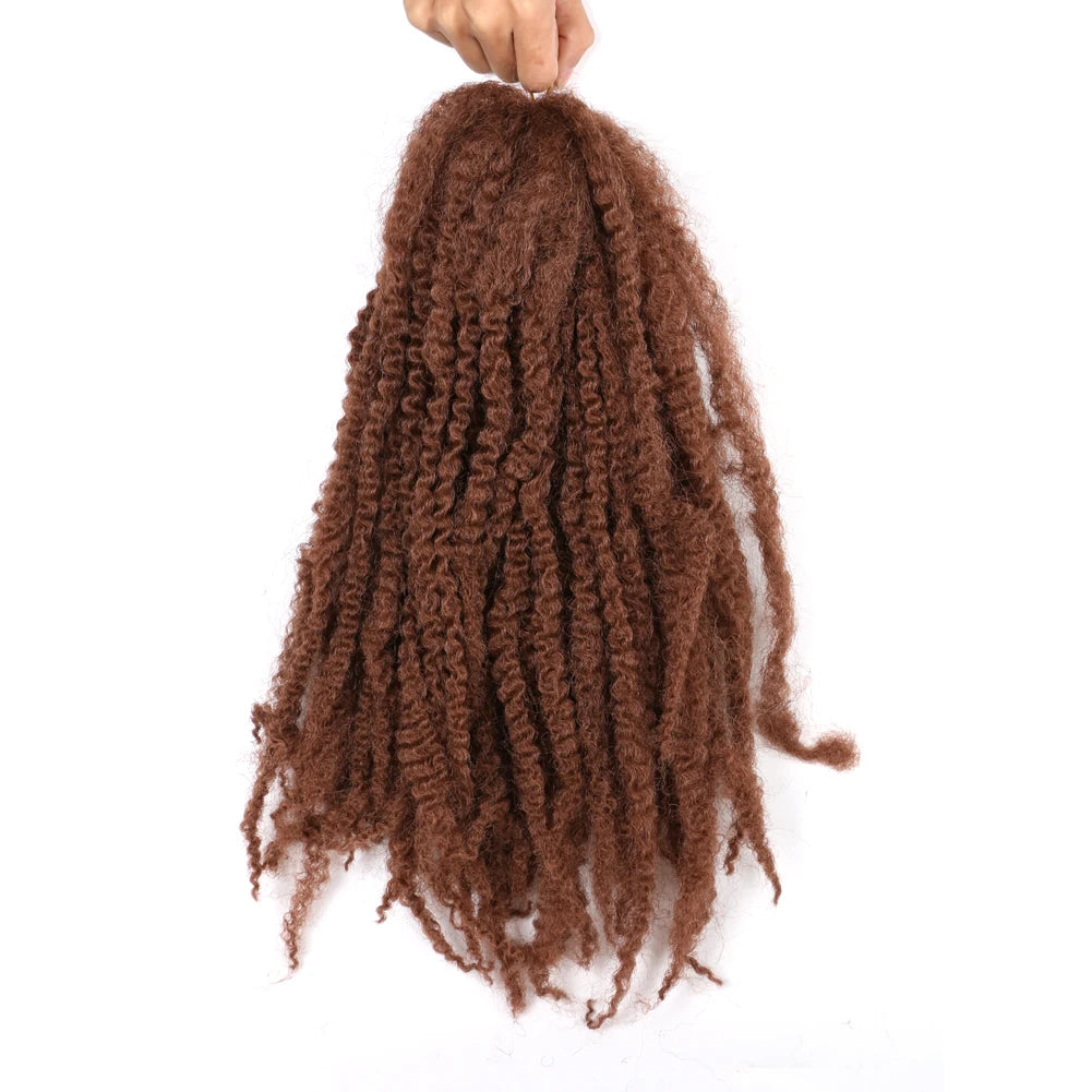 1B/30/27 Synthetic Marley Hair 18 Inch Marley Twist Hair Afro Kinky Curly for Faux Locs Twist Hair Extensions 8strands/Pack