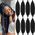 Afro Kinky Curly Marley Braid Crochet Hair Synthetic Braiding Hair Extension 16/24 Inch Afro Curl Crochet Braids For Women