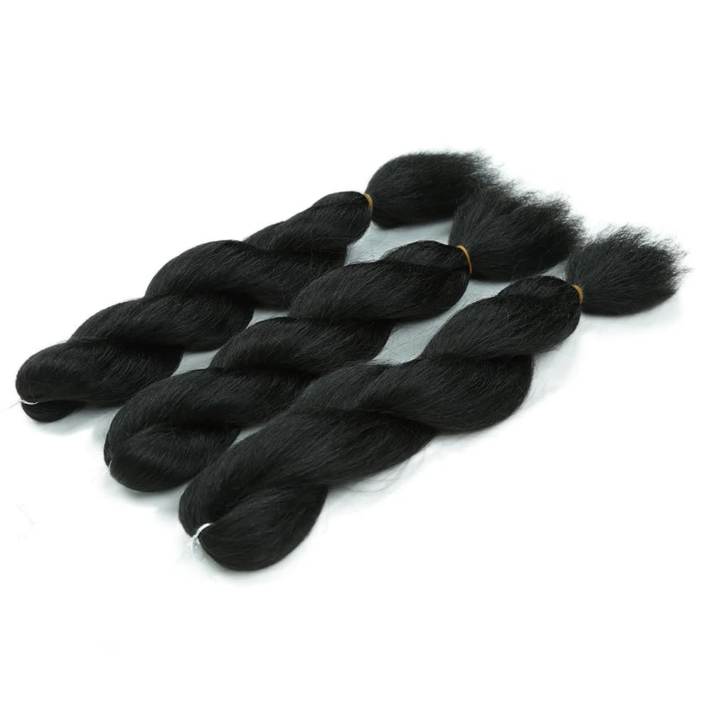 26inch Vixen Crochet Bulk Hair Synthetic Jumbo Braiding Hair Fluffy Kinky Straight Crochet Braids for Women Girls Hair Extension