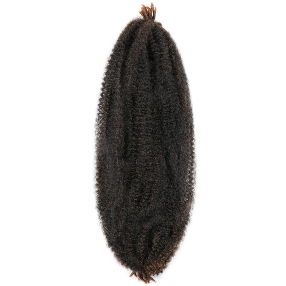 Afro Kinky Curly Marley Braid Crochet Hair Synthetic Braiding Hair Extension 16/24 Inch Afro Curl Crochet Braids For Women