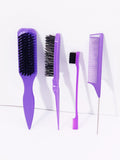 4pcs set of pointed tail brush combs, anti-static, nylon bristles, used for smoothing hair Special for Real Hair Wigs