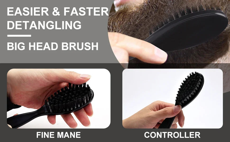 Hairdressing Brush Set Hairdressing Cleaning Brush Neck Dust Removal Brush Professional Styling Tool，Special for Real Hair Wigs