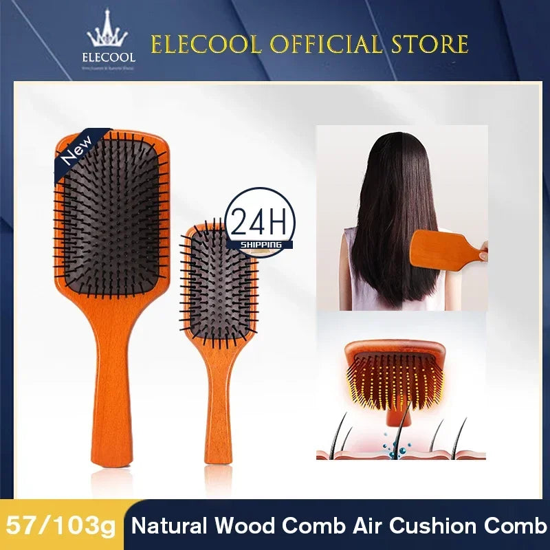 Efficient Hair Removal Comfortabl and Gentle Massage Innovative Professional Massage Comb Anti-static，Special for Real Hair Wigs