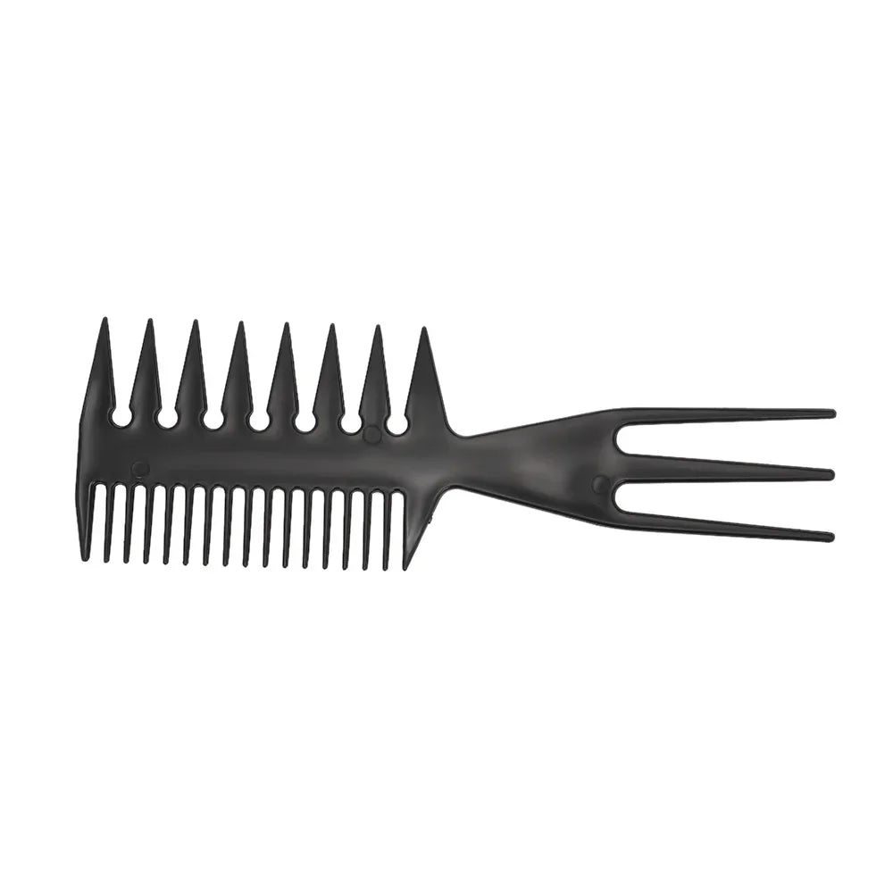 Three in one plastic wide tooth exfoliating comb, anti-static men's hair styling tool，Special for real hair wigs