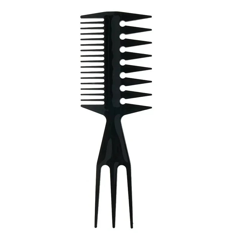 Professional Double Side Tooth Combs Fish Bone Shape Hair Brush Barber Hair Cutting Coloring Brush Special for Real Hair Wigs