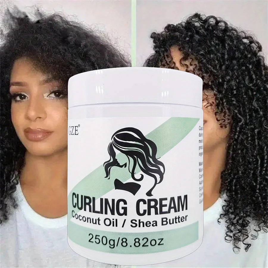 GZE Coconut Curl Defining Cream Defined Bouncy Curls and Frizz-Free Curls Waves- Curl Definition and Hydrates Hair Frizz