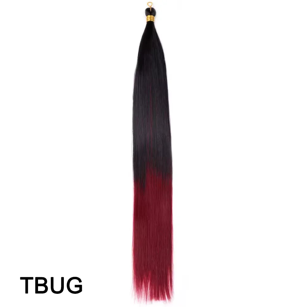 Synthetic Long Straight Silky Bulk Hair Extensions 28 Inch High Temperature Hair Bundles Extension 150g one Pack for Women Girls