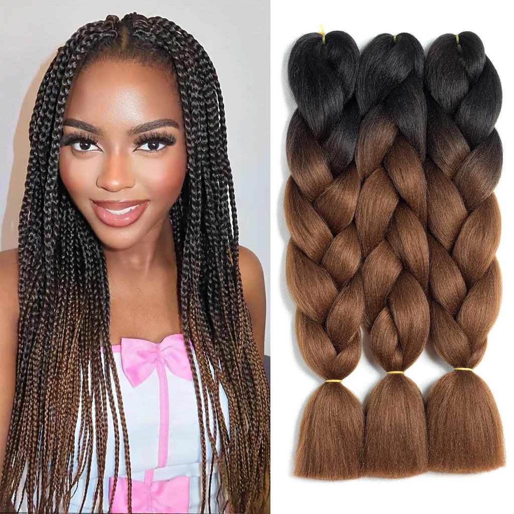 Synthetic Ombre Jumbo Braiding Hair 24 Inch