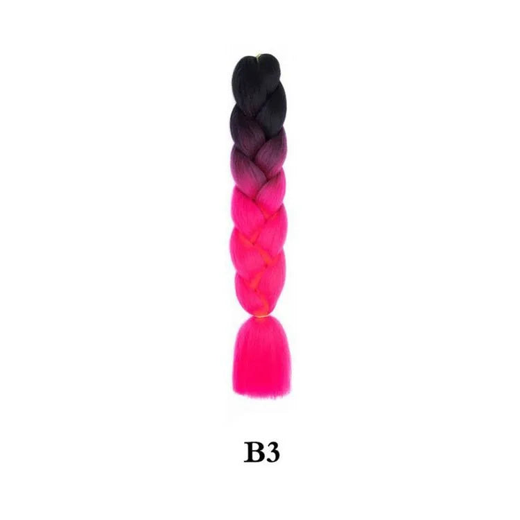 Synthetic Ombre Jumbo Braiding Hair 24 Inch