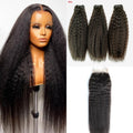 XBL Hair Miss Flawless / Lovely / Pretty Kinky Straight Human Hair Bundles with 5x5 Closure