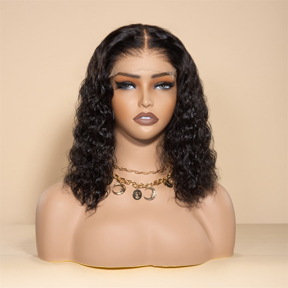 XBL Hair Bob Wig 5x5 HD Lace Water Wave Short Wig Human Hair 10 Inch 12 Inch 14 Inch Bob Wig