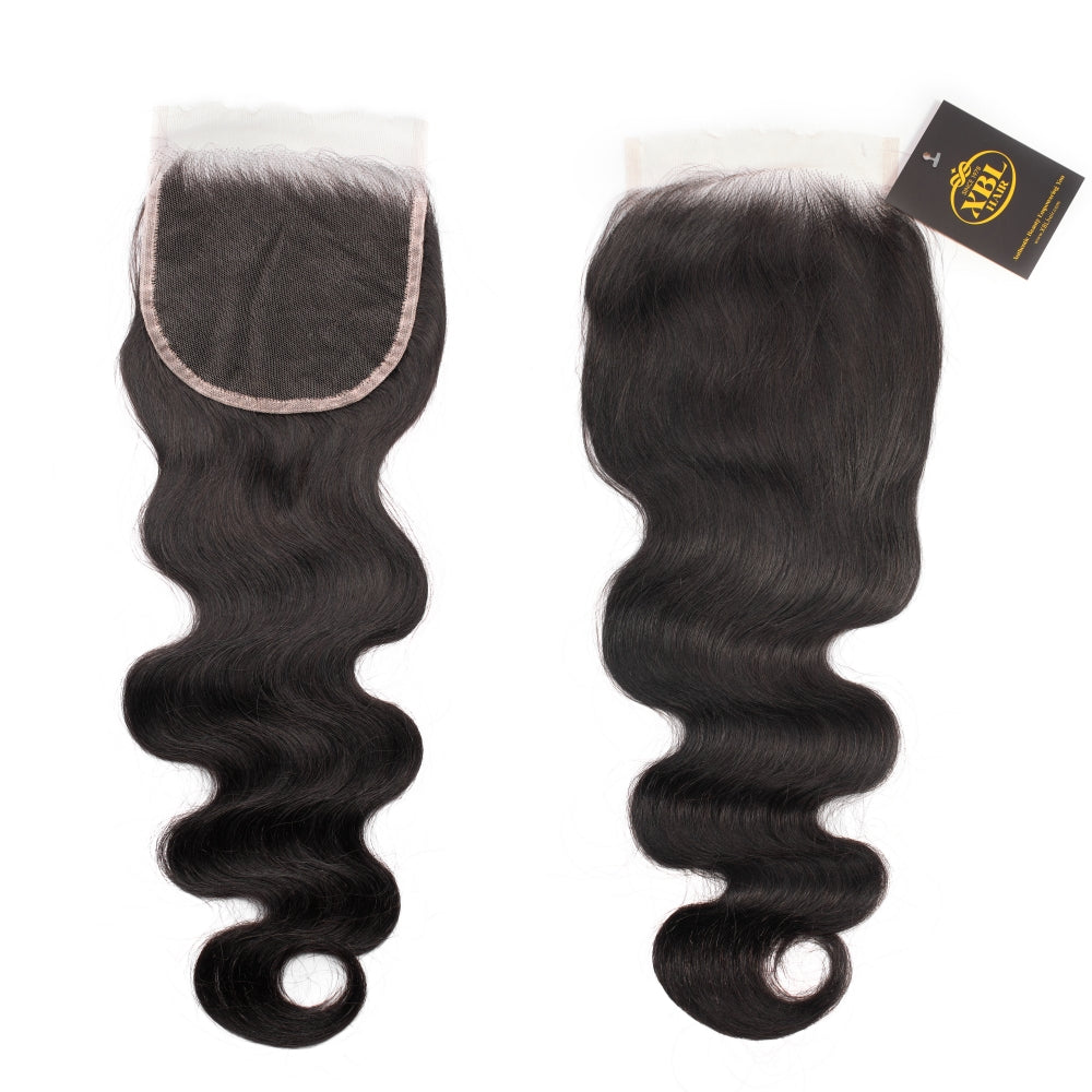 XBL Hair Miss Flawless / Lovely / Pretty Kinky Straight 6x6 HD Closure With 3 Humann Hair Bundles